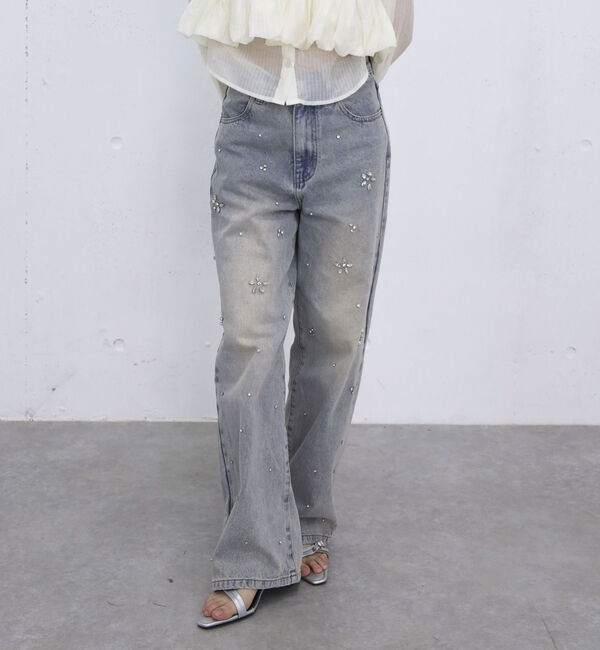 archives「ビジューストレートデニム」|デニム|