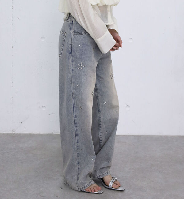 archives「ビジューストレートデニム」|デニム|