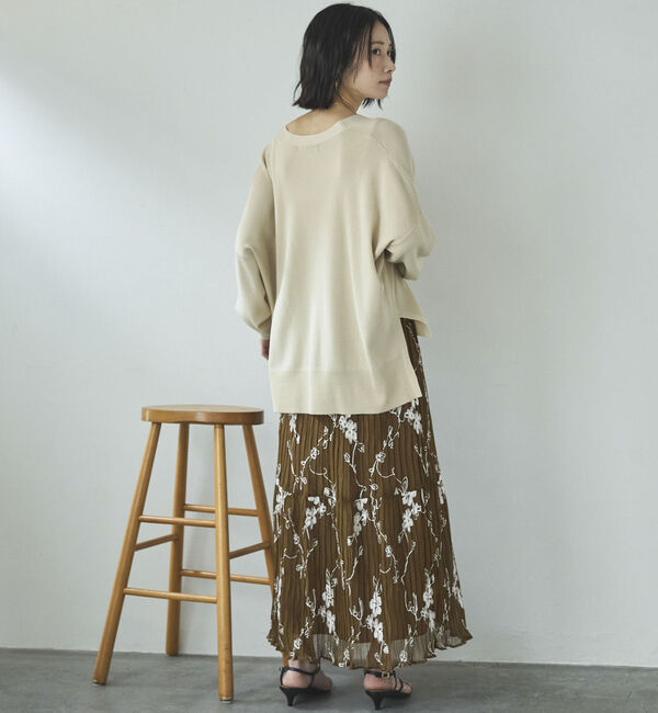 Doux archives「ゴム編みサイドスリットカーディガン」|カーディガン|