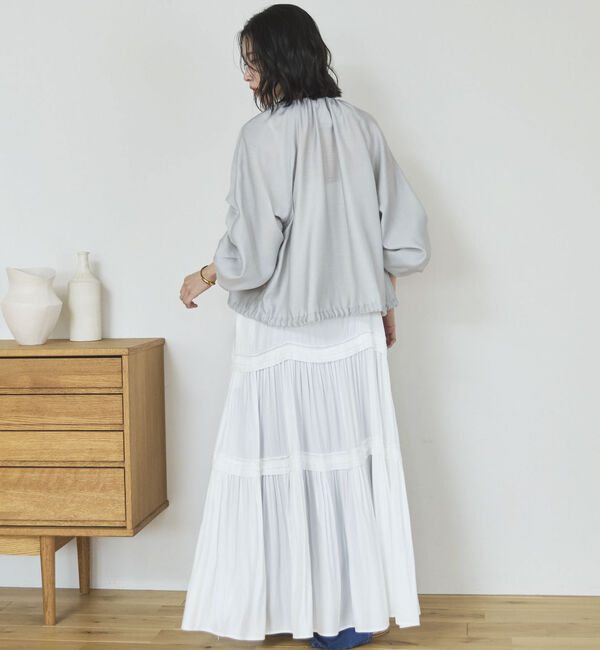 Doux archives「麻調シアーネックギャザーブルゾン」|その他|