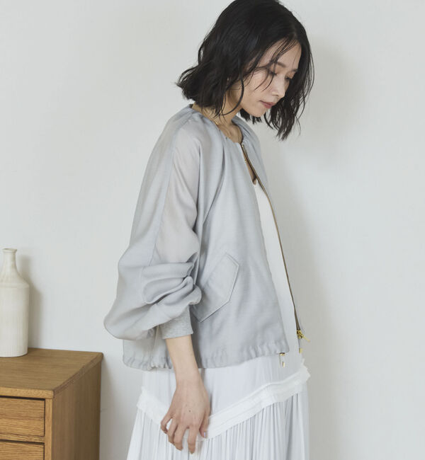 Doux archives「麻調シアーネックギャザーブルゾン」|その他|