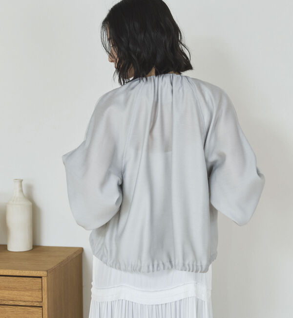 Doux archives「麻調シアーネックギャザーブルゾン」|その他|