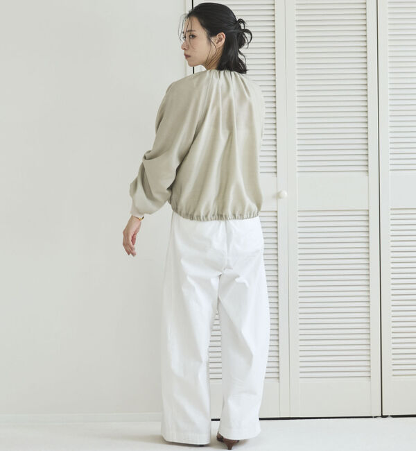 Doux archives「麻調シアーネックギャザーブルゾン」|その他|