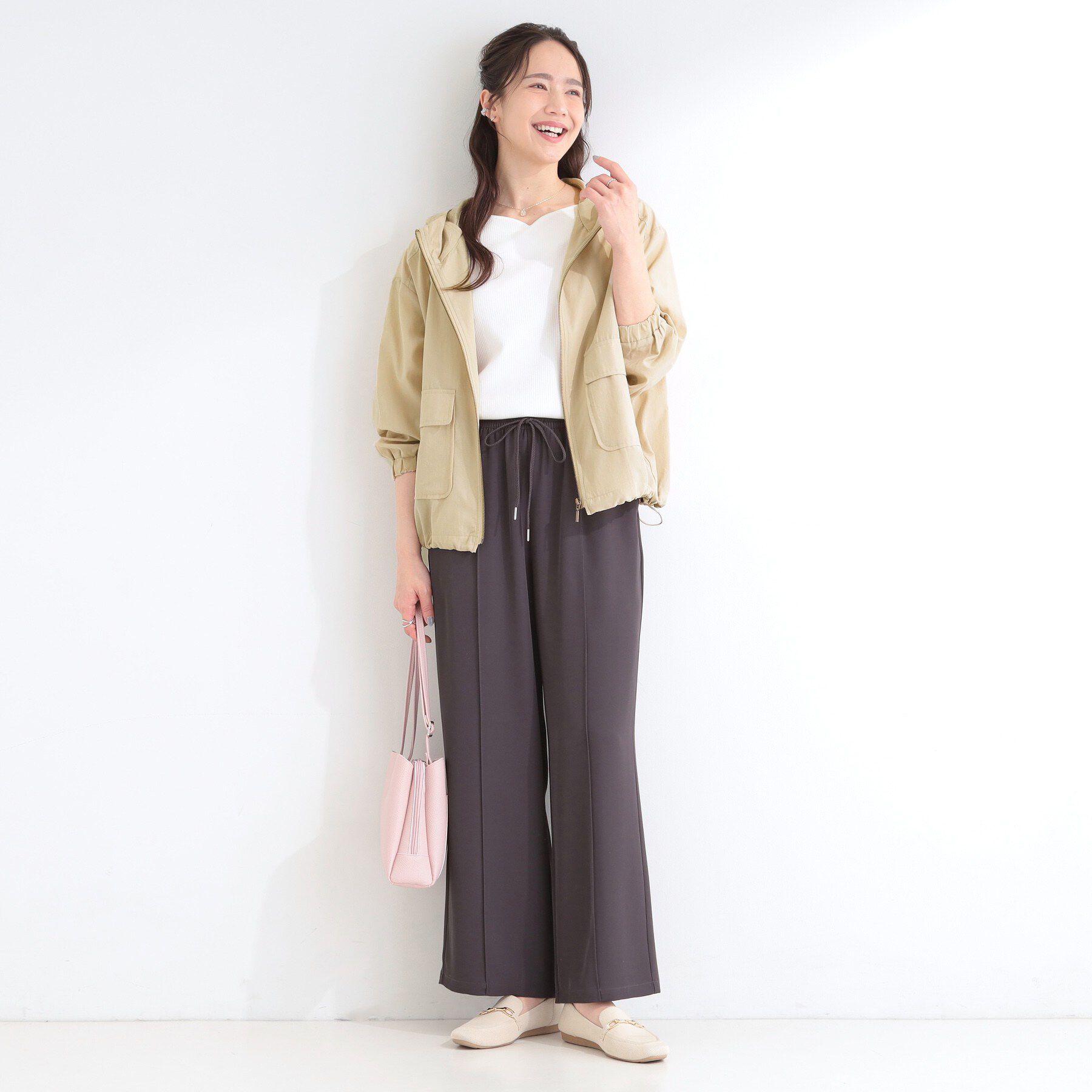 SHOO･LA･RUE「【UV】シアーフーディーブルゾン」|ブルゾン・スタジャン|