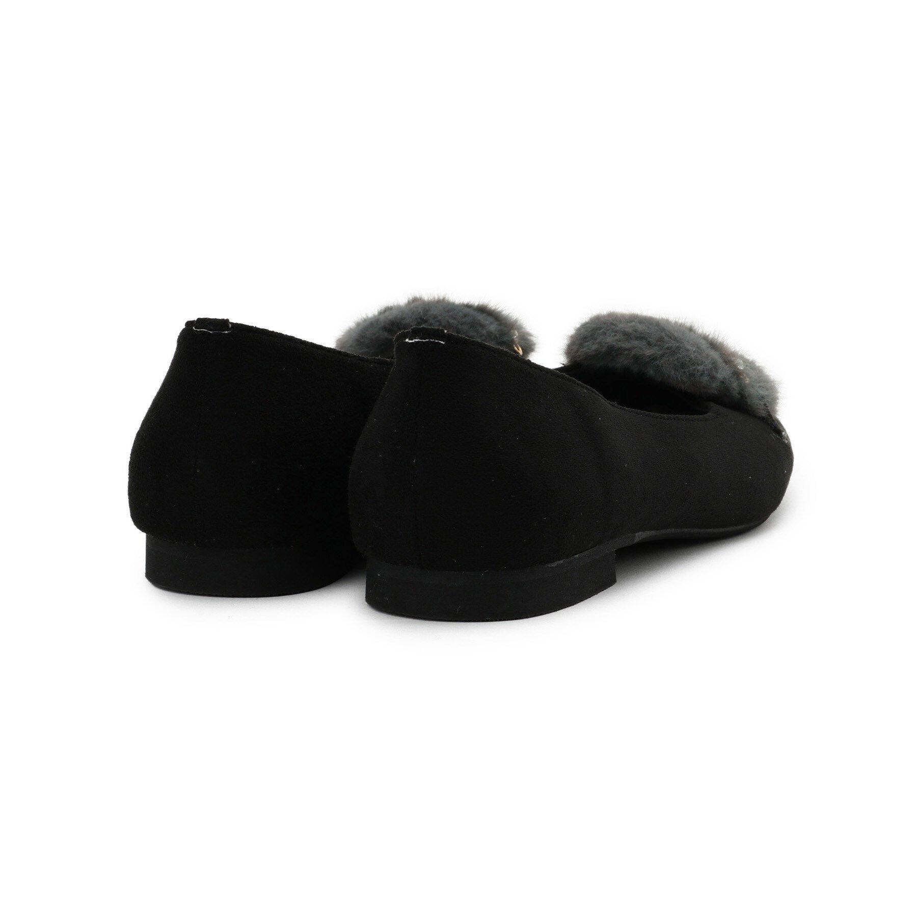 ESPERANZA「ビジューフェイクファーフラットパンプス」|パンプス|