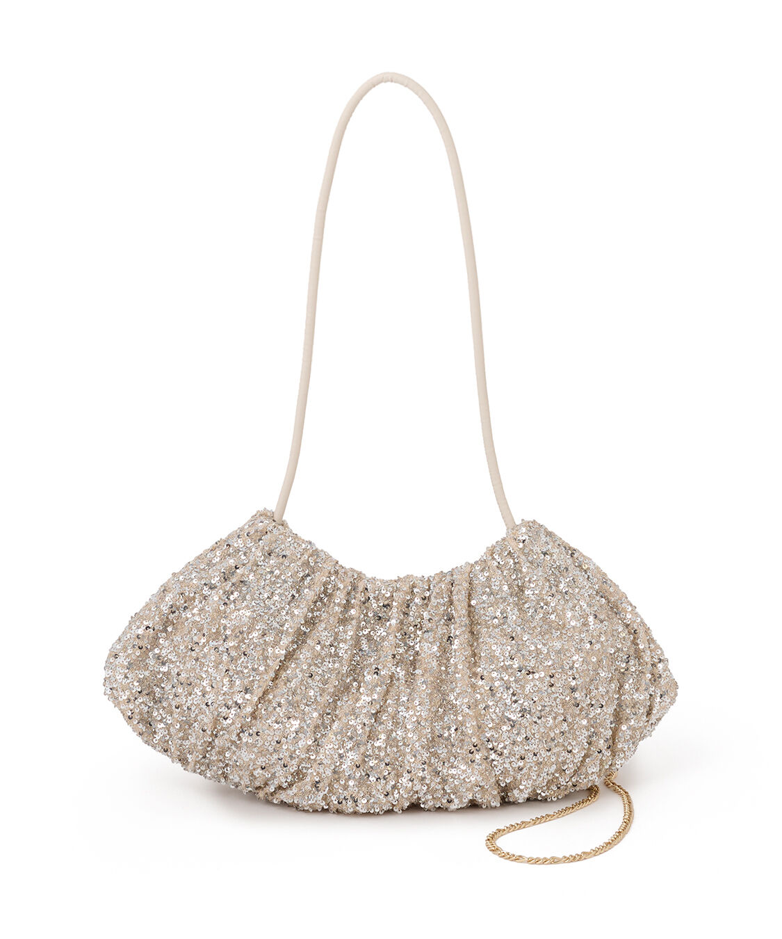 COCO DEAL「ギャザードレープBAG」|ショルダー・メッセンジャー|ベージュ