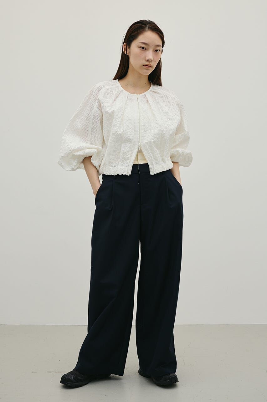 STYLEMIXER「ボリュームスリーブレースブルゾン」|ブルゾン・スタジャン|WHT