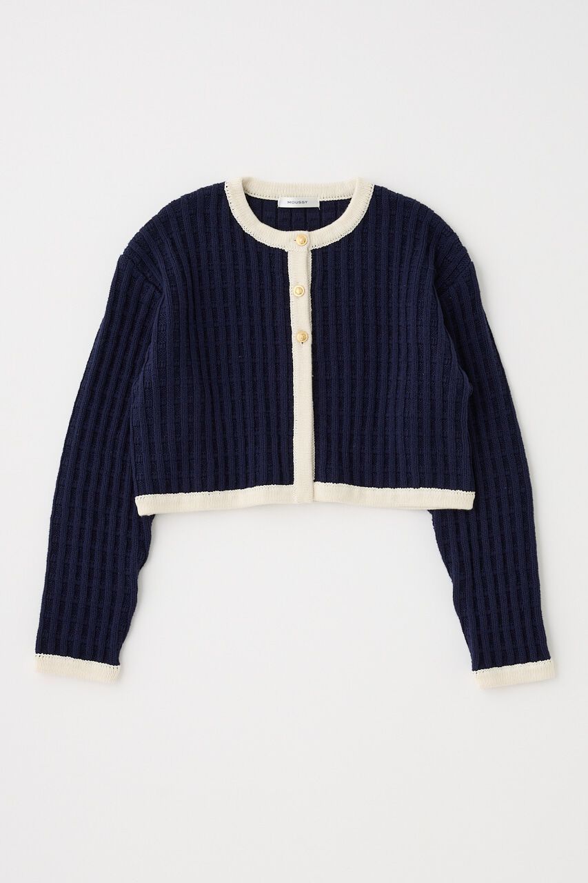 MOUSSY「BI COLOR ニットカーディガン」|カーディガン|