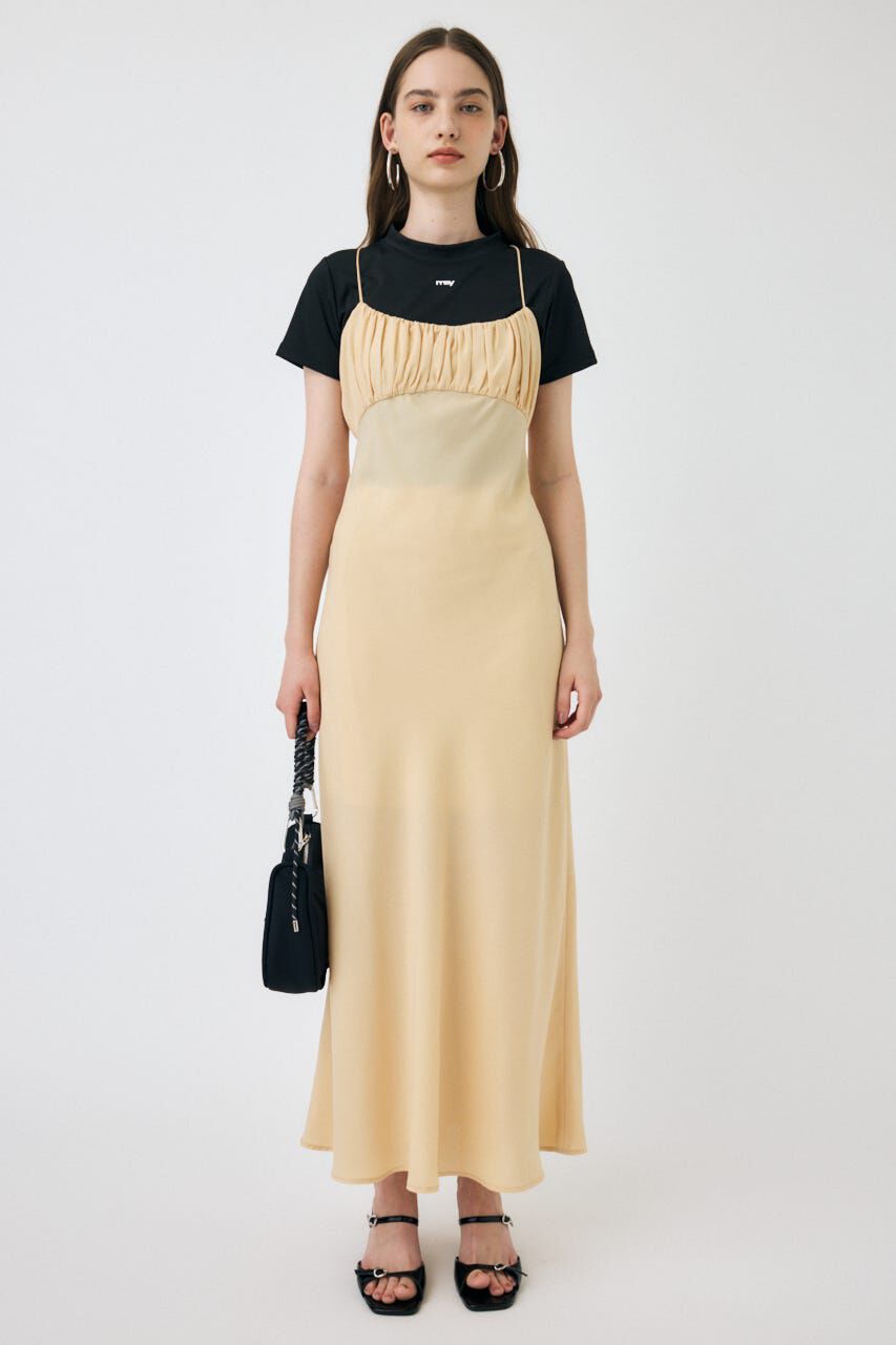 MOUSSY「DRAWSTRING STRAP SLIP ドレス」|ワンピース|