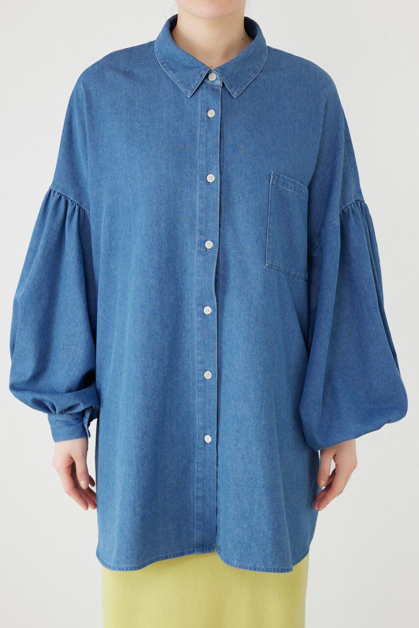 RODEO CROWNS「ボリュームスリーブフレアデニムシャツ」|シャツ・ブラウス|