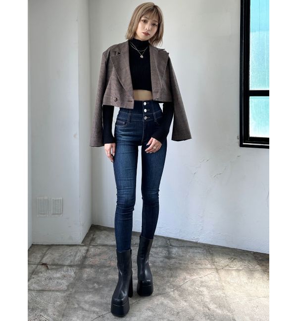 EMODA「スクエアショートブーツ」|ショートブーツ|