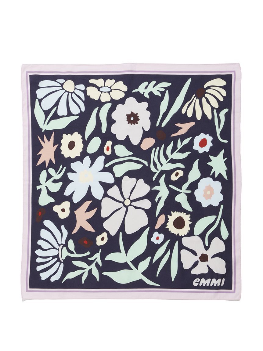 emmi atelier「フラワープリントスカーフ」|バンダナ・スカーフ|