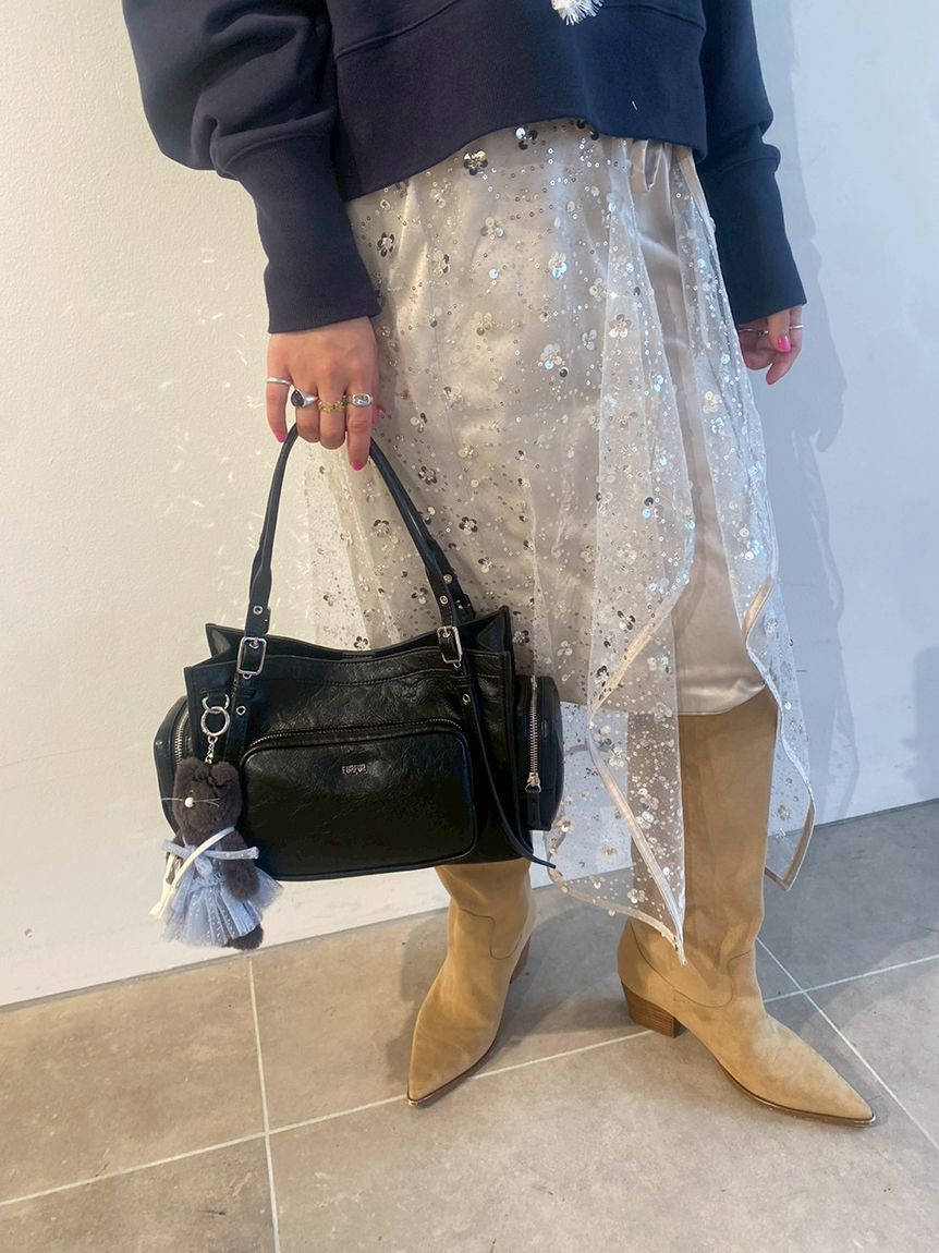 FURFUR「スパンコールラップスカート」|スカート|