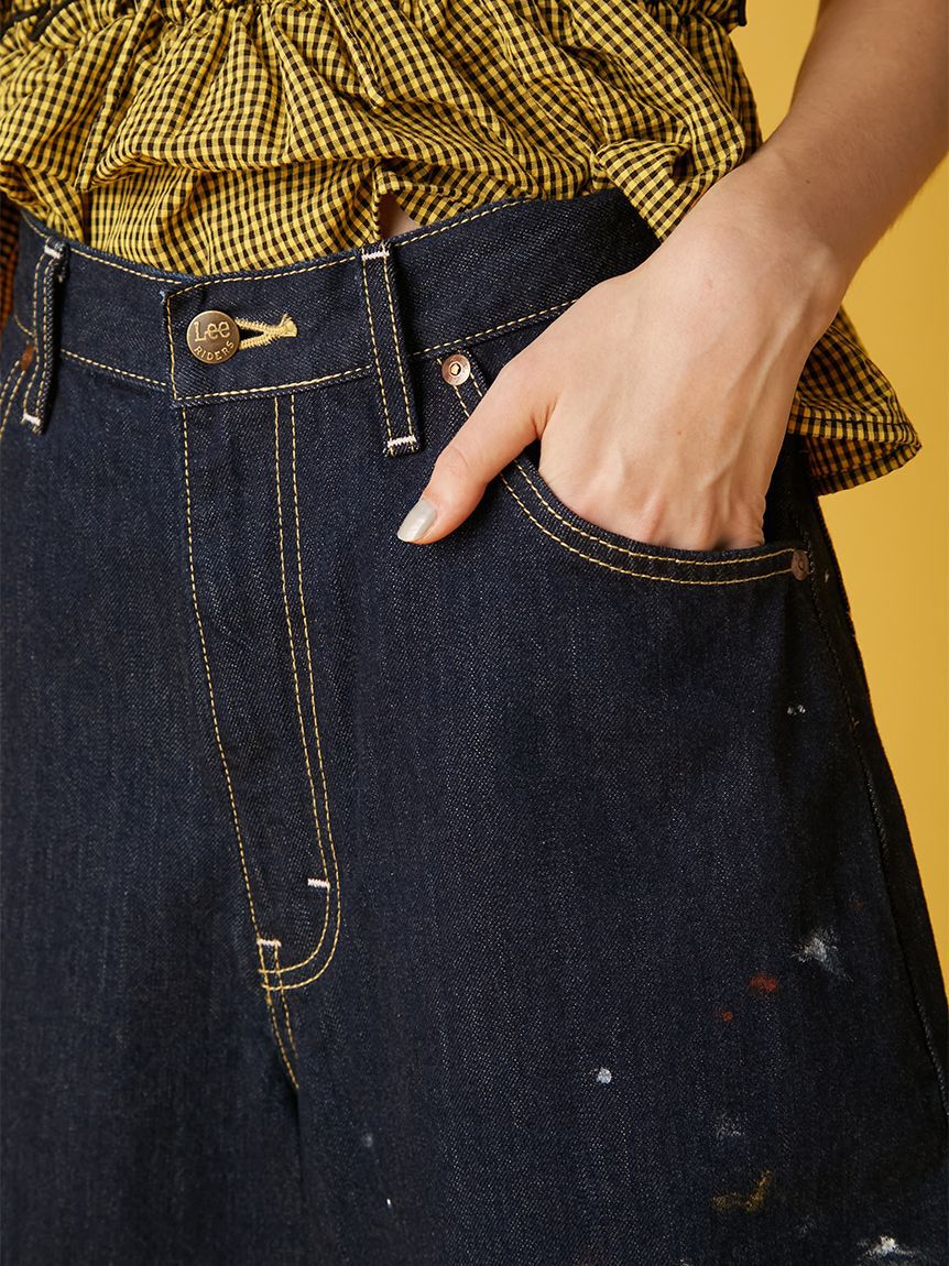 FURFUR「Leeコラボペイントデニムハーフパンツ」|デニム|