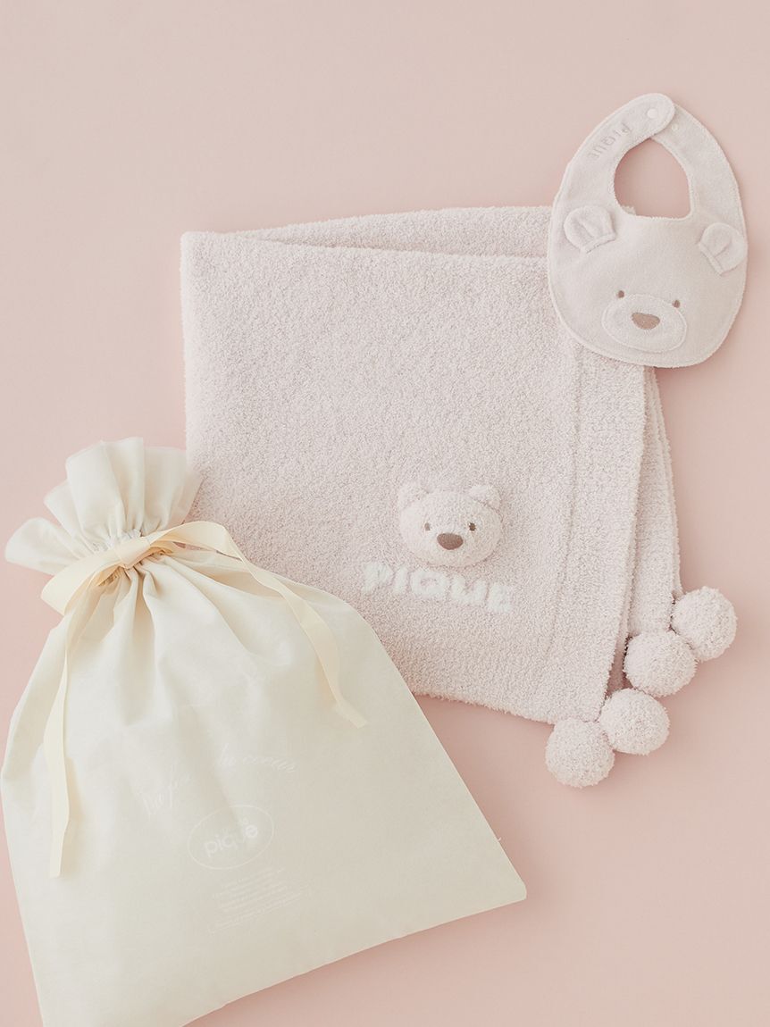 GELATO PIQUE KIDS & BABY「【ラッピング済み】【BABY】パウダーベアブランケット＆スタイSET」|その他ベビー用品|PNK