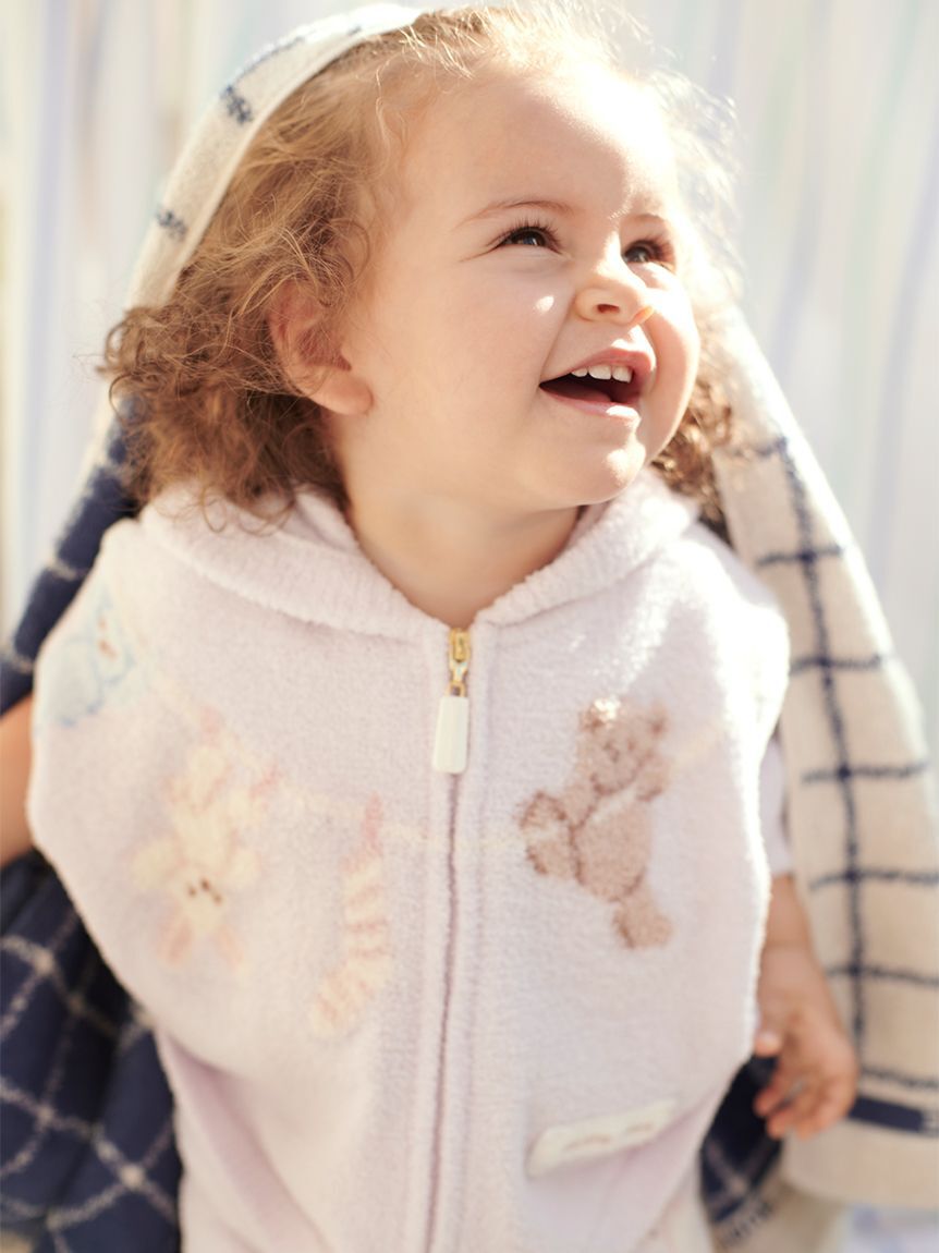 GELATO PIQUE KIDS & BABY「【BABY】エアリーモコウォッシングアニマルジャガードポンチョ」|その他ベビーウェア|