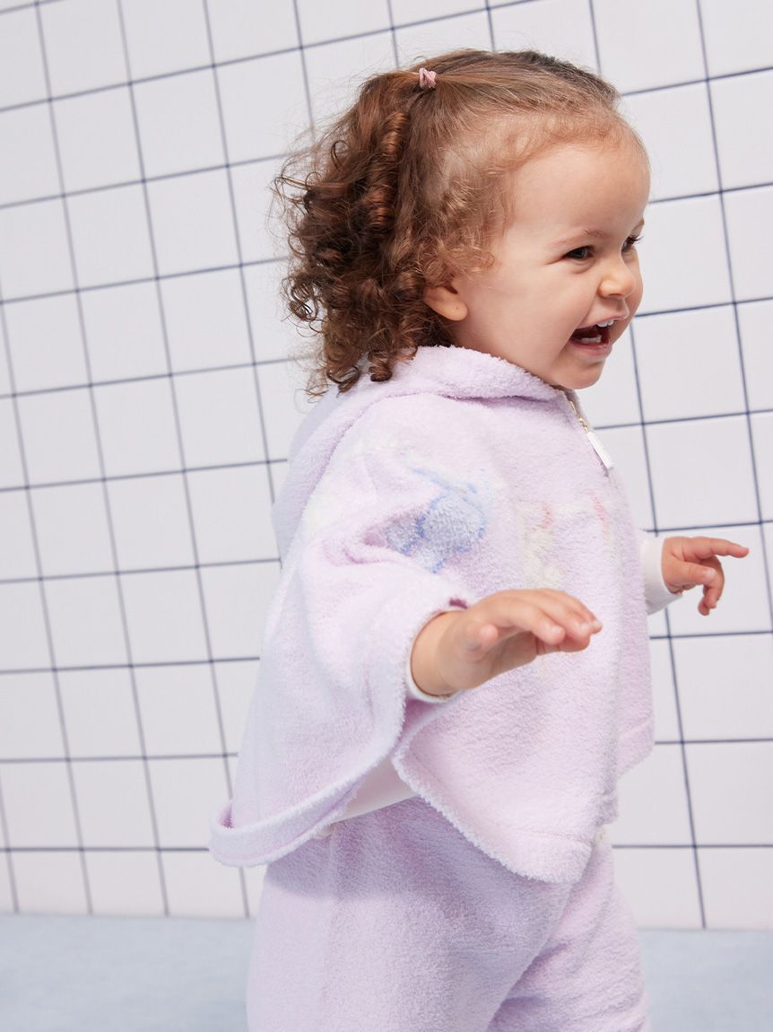 GELATO PIQUE KIDS & BABY「【BABY】エアリーモコウォッシングアニマルジャガードポンチョ」|その他ベビーウェア|