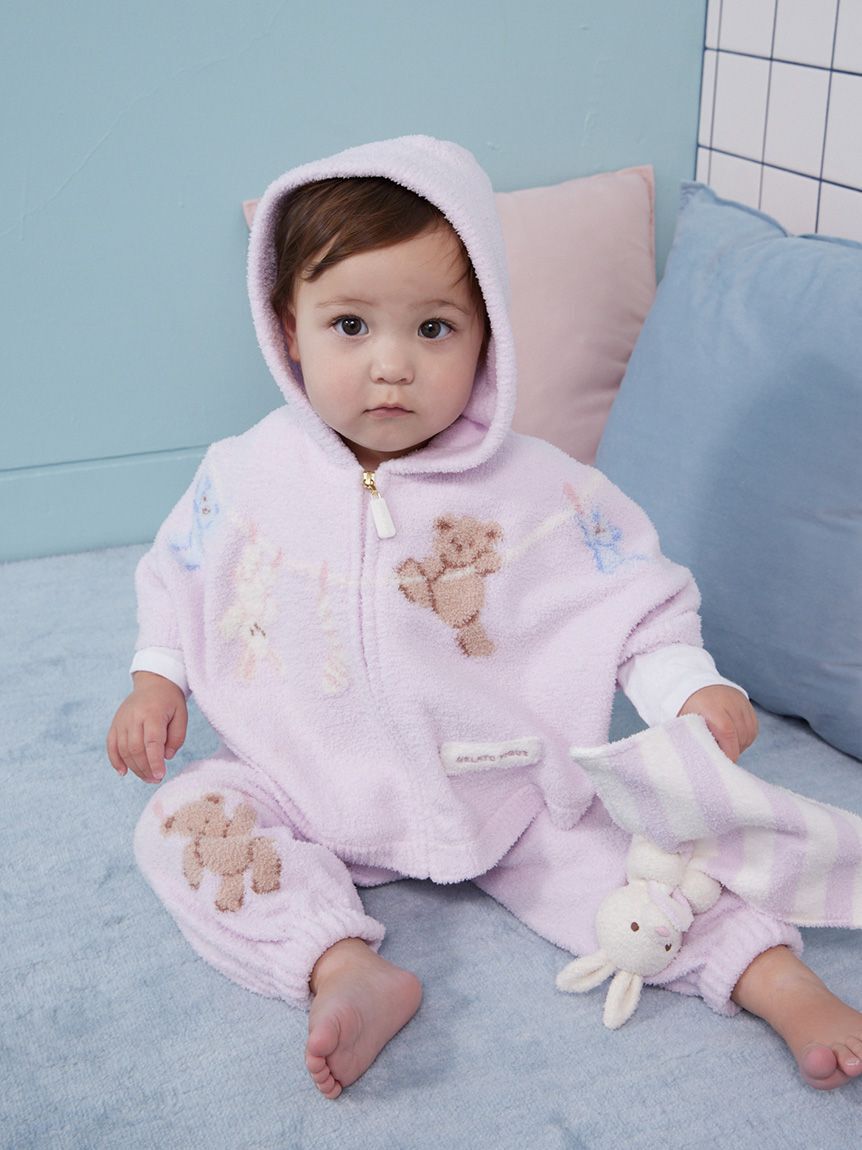 GELATO PIQUE KIDS & BABY「【BABY】エアリーモコウォッシングアニマルジャガードポンチョ」|その他ベビーウェア|LAV