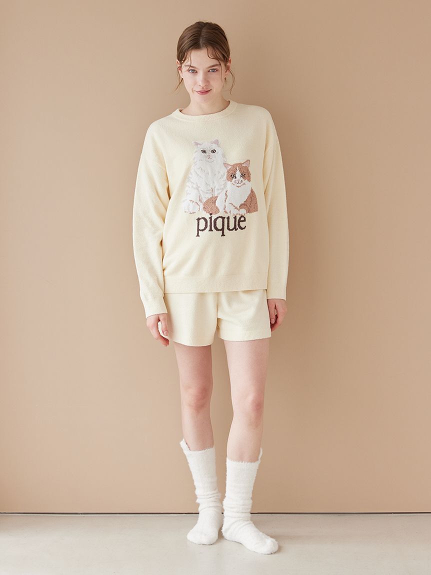 gelato pique「エアリーモコロゴ刺繍ショートパンツ」|ルームウェア|