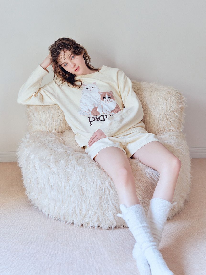 gelato pique「エアリーモコロゴ刺繍ショートパンツ」|ルームウェア|