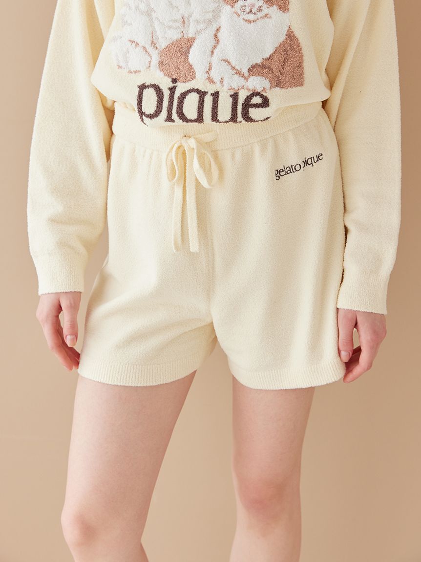 gelato pique「エアリーモコロゴ刺繍ショートパンツ」|ルームウェア|