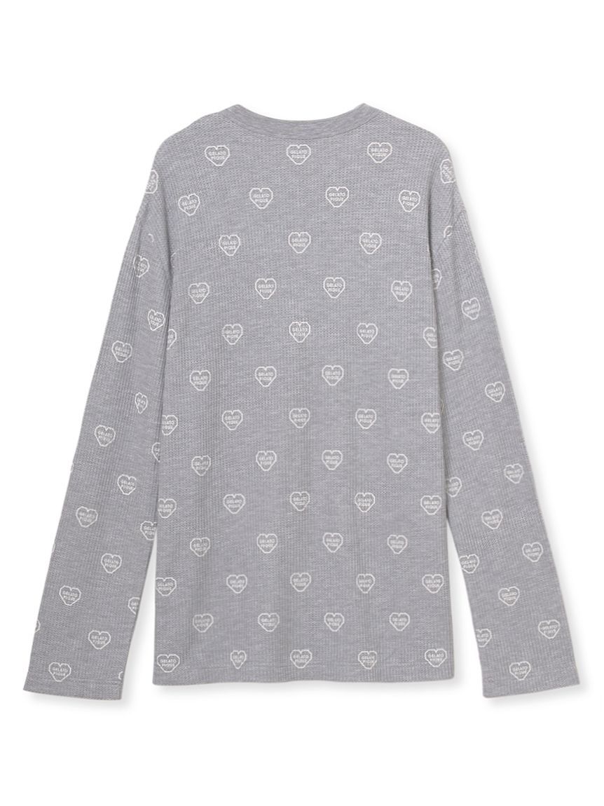 GELATO PIQUE HOMME「【HOMME】ワッフルヘンリーネックロンT」|ルームウェア|