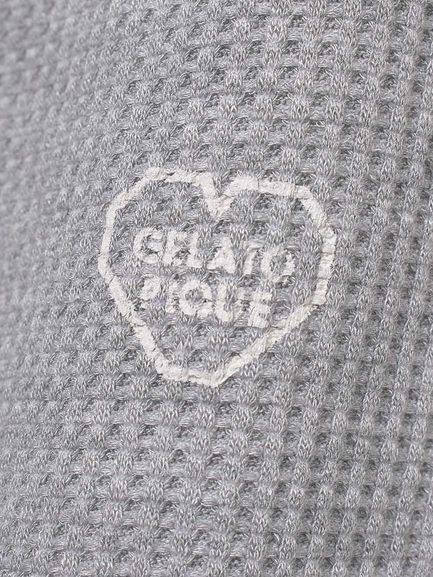 GELATO PIQUE HOMME「【HOMME】ワッフルヘンリーネックロンT」|ルームウェア|