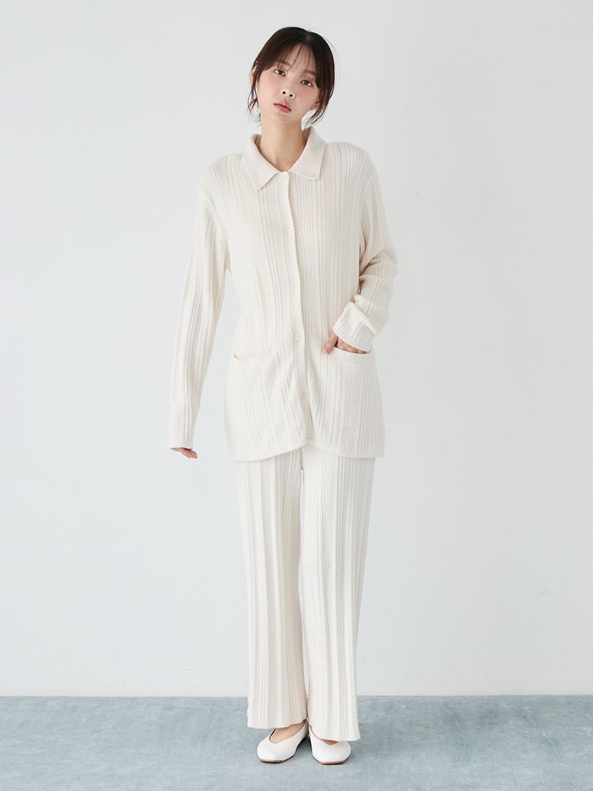 gelato pique「調温スムーズィーランダムリブカーディガン」|ルームウェア|