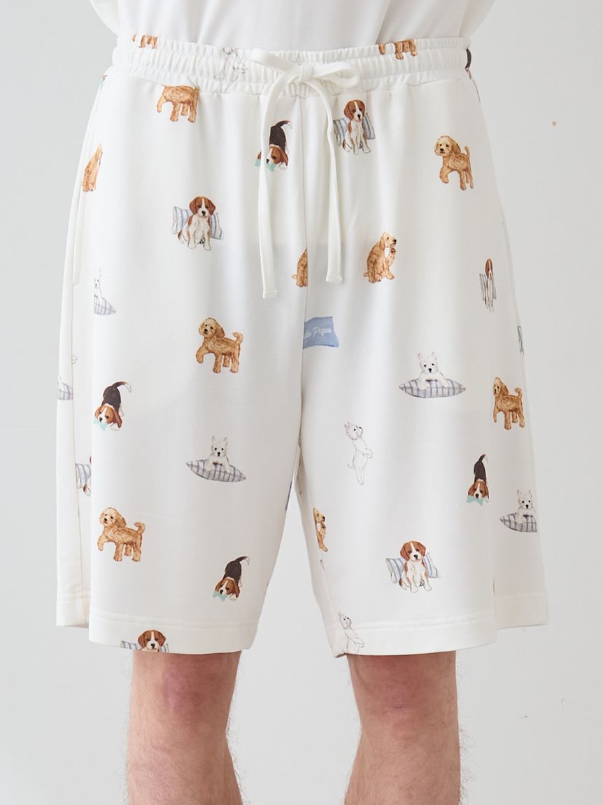 gelato pique「【UNISEX】プレイフルDOG柄ハーフパンツ」|ルームウェア|
