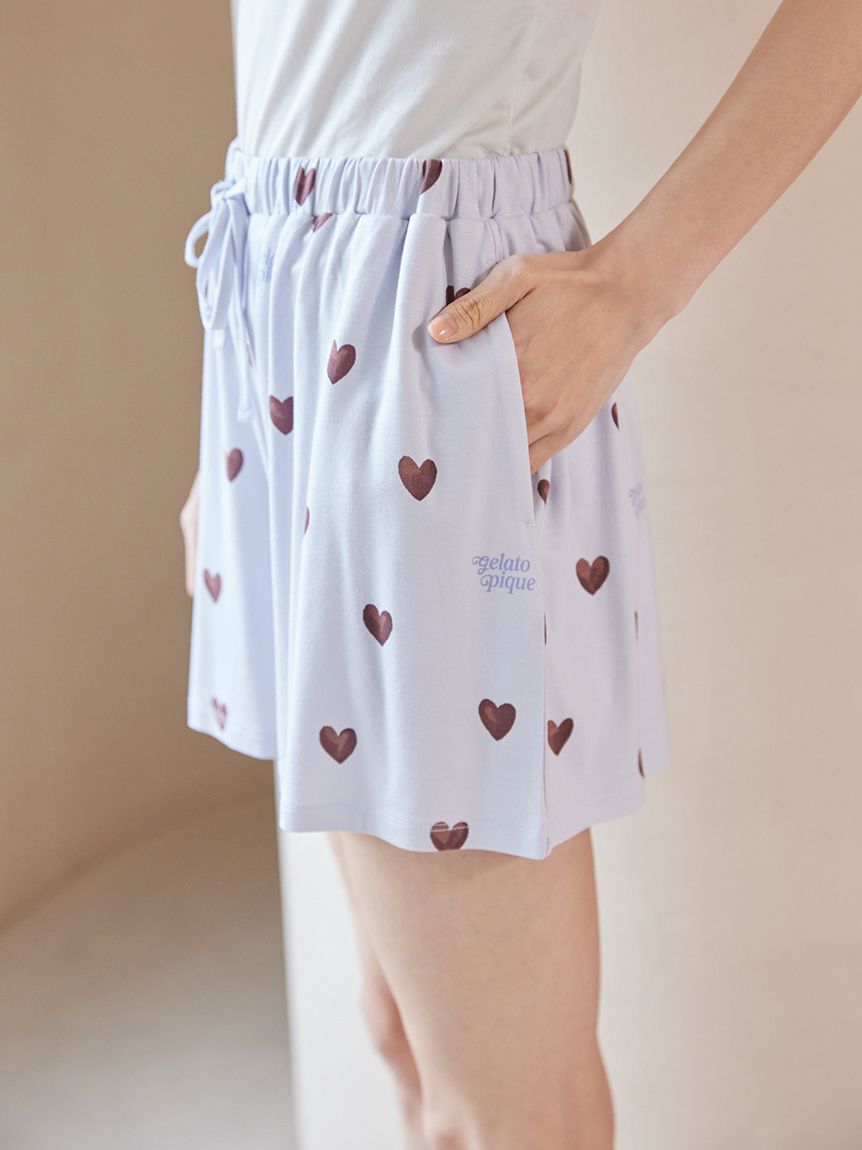 gelato pique「【接触冷感】ハート柄ショートパンツ」|ルームウェア|