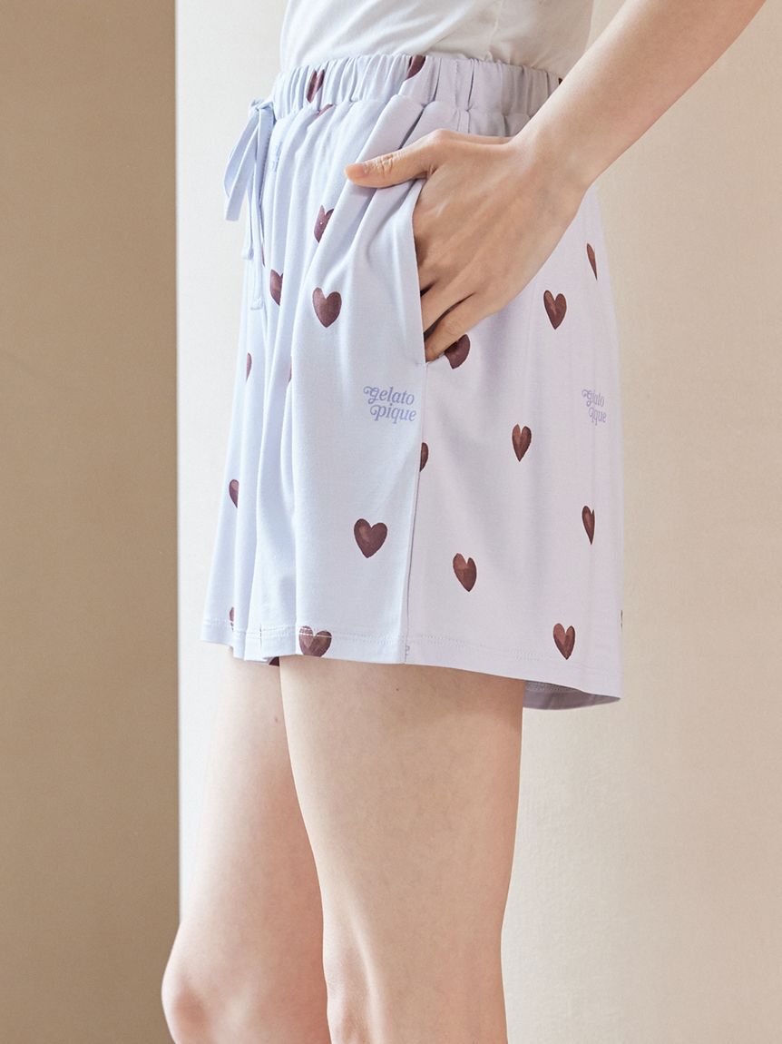 gelato pique「【接触冷感】ハート柄ショートパンツ」|ルームウェア|
