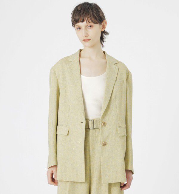  「【セットアップ対応】サマーツィードジャケット」|テーラードジャケット|イエロー