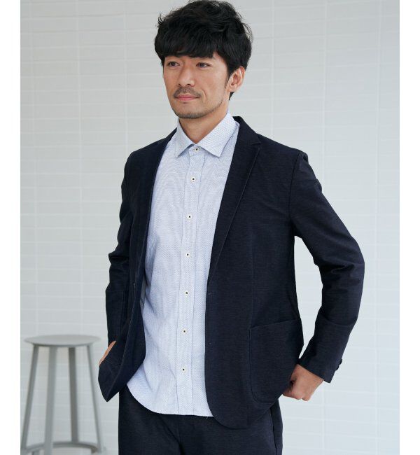 IKKA LOUNGE「【セットアップ対応】GOKU楽ワーク デニムライクジャケット」|テーラードジャケット|