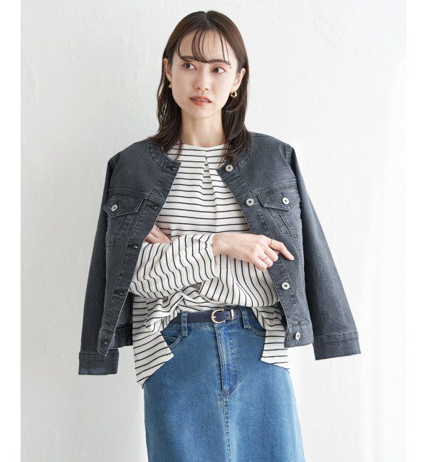 ikka「【雑誌InRed4月号掲載】ストレッチノーカラーGジャン」|その他|