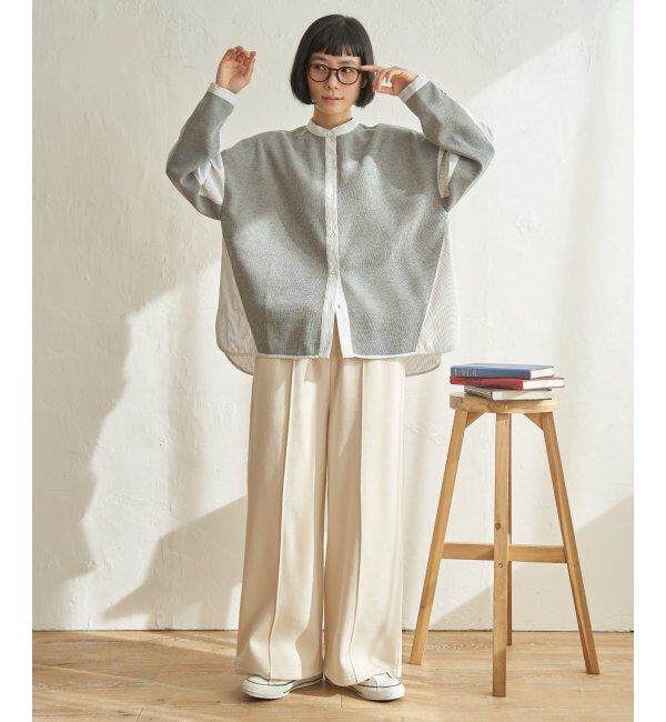 Lbc with Life「異素材切り替えシャツ」|シャツ・ブラウス|