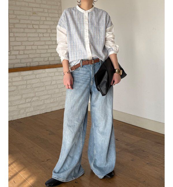 Lbc with Life「異素材切り替えシャツ」|シャツ・ブラウス|