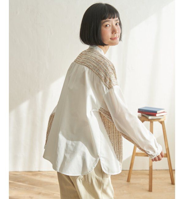 Lbc with Life「異素材切り替えシャツ」|シャツ・ブラウス|