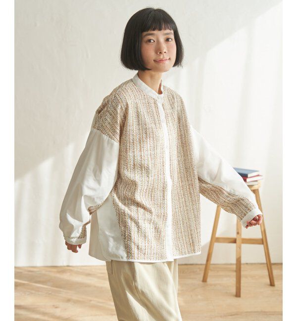 Lbc with Life「異素材切り替えシャツ」|シャツ・ブラウス|