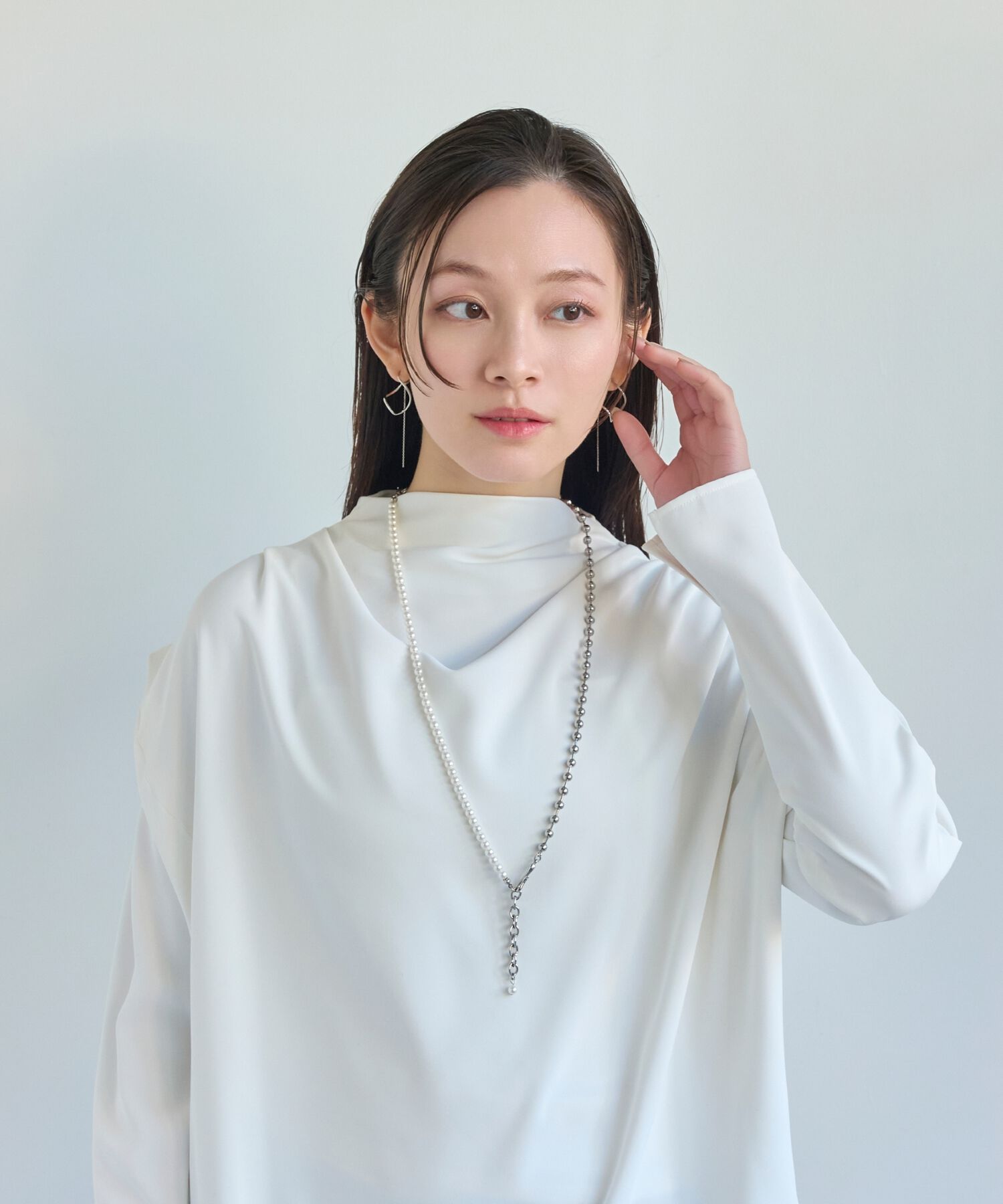 Phoebe「マルチwayメタルボール&times;パールネックレス」|ネックレス|