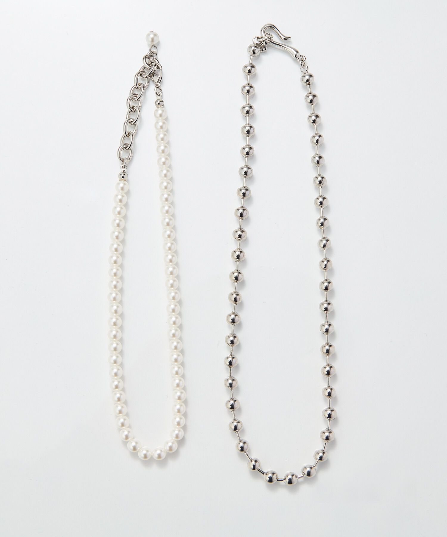 Phoebe「マルチwayメタルボール&times;パールネックレス」|ネックレス|