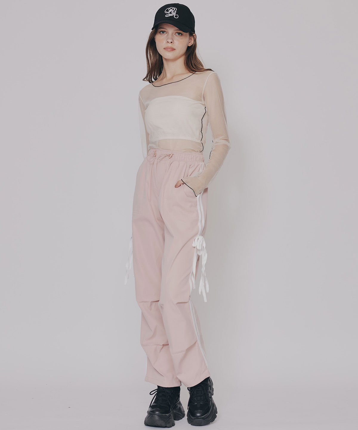 REDYAZEL「バイカラーメロウチュールトップス&times;ベアトップ」|Tシャツ・カットソー|