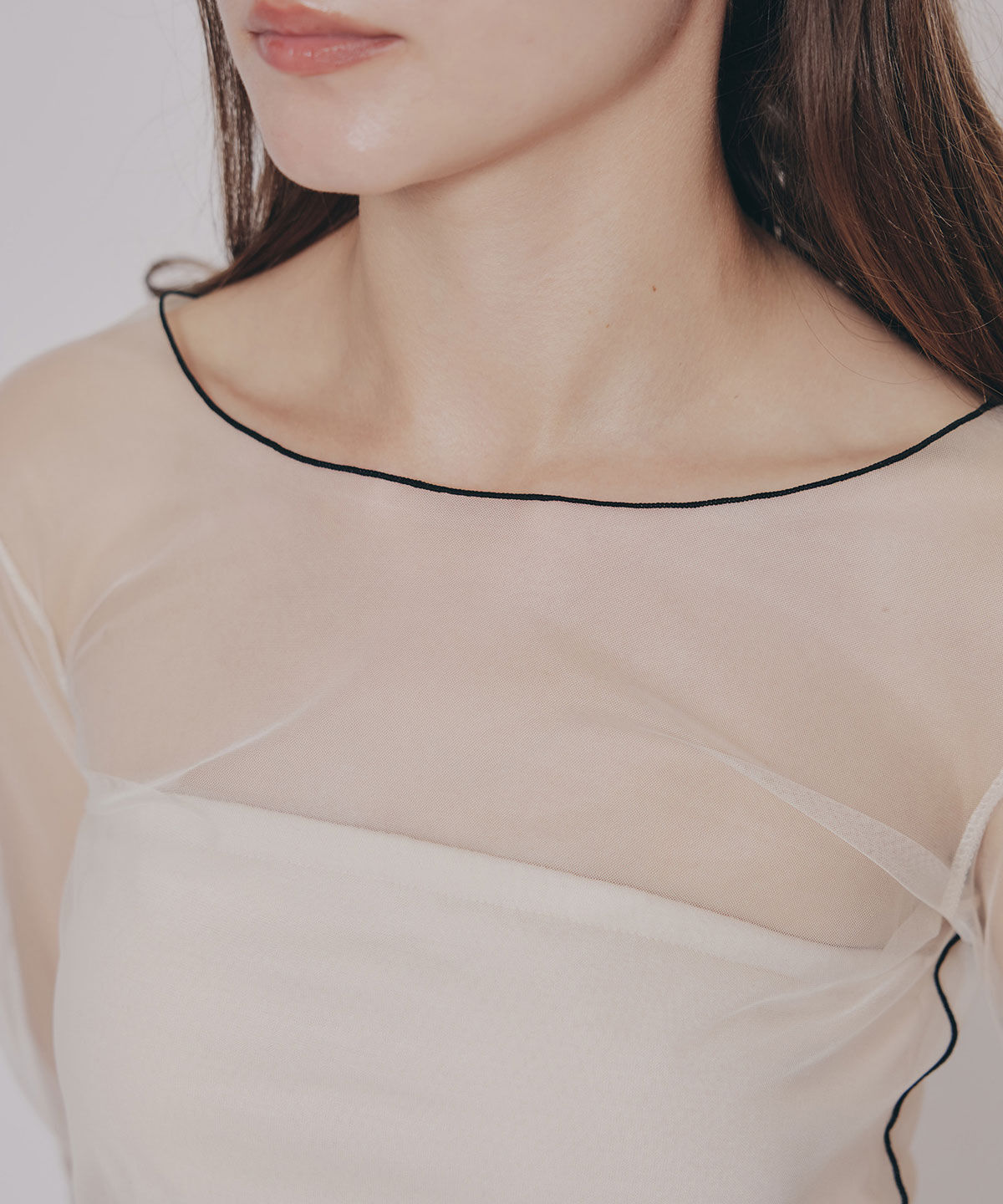 REDYAZEL「バイカラーメロウチュールトップス&times;ベアトップ」|Tシャツ・カットソー|