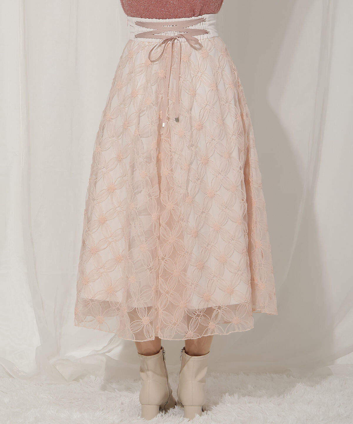 WILLSELECTION「フラワーチュールフレアスカート」|フレア|
