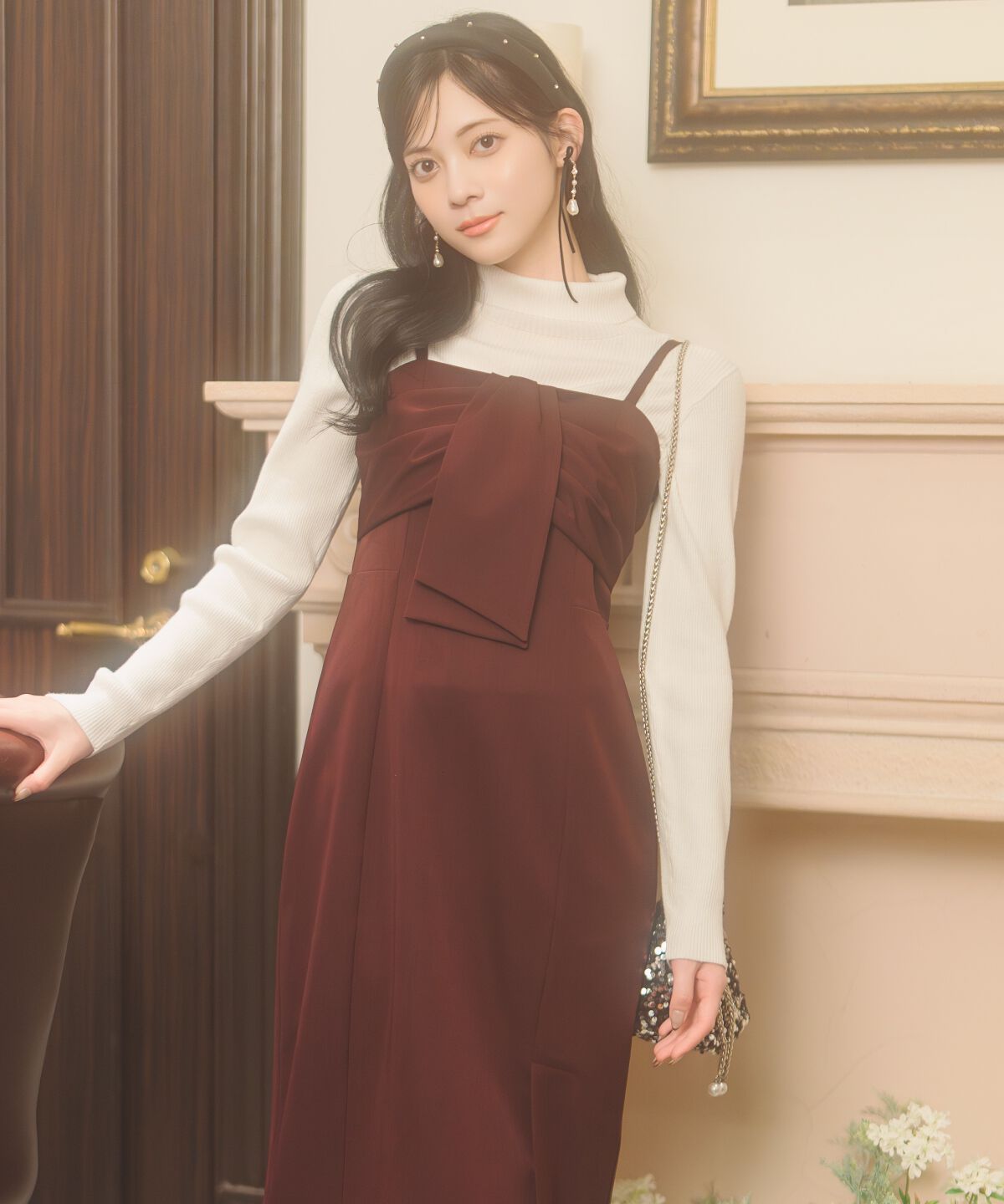 WILLSELECTION「リボンデザインIラインワンピース」|ワンピース|