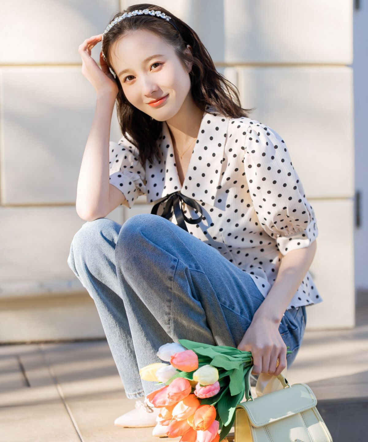 WILLSELECTION「ビジューポケットワイドデニムパンツ」|デニム|