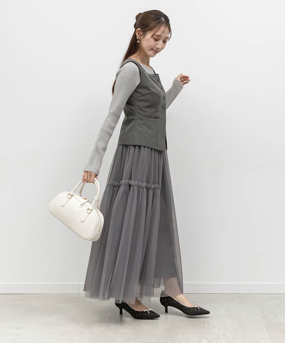  「モノグラムパーツリボンパンプス」|パンプス|