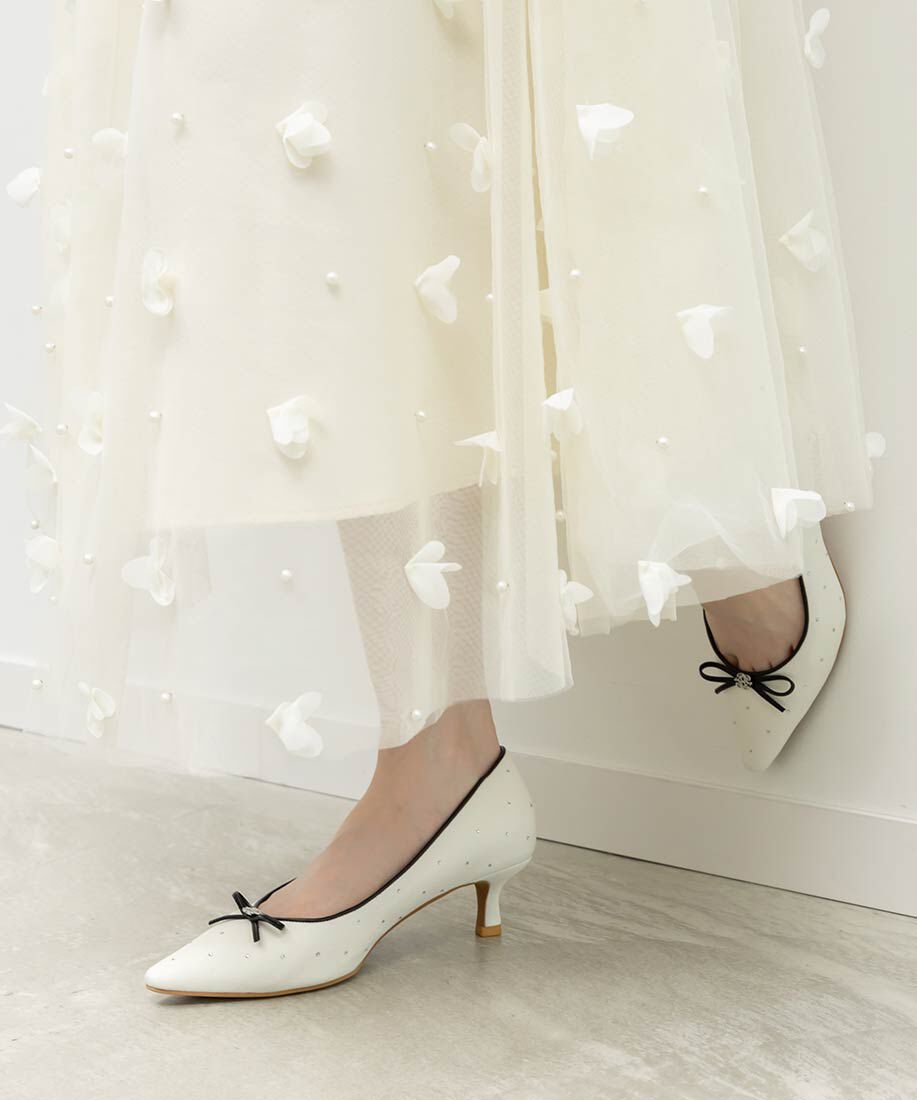  「モノグラムパーツリボンパンプス」|パンプス|