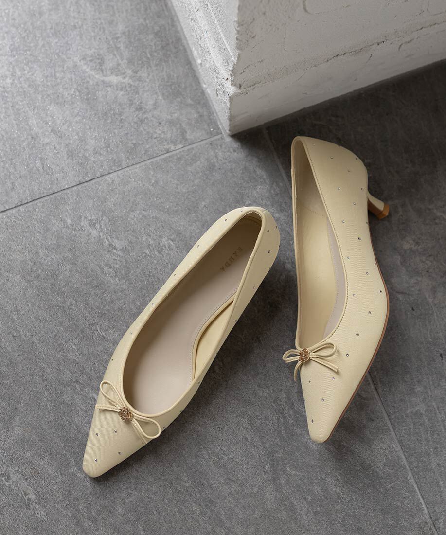  「モノグラムパーツリボンパンプス」|パンプス|