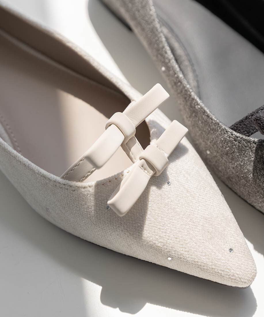  「ミニリボンフラットパンプス」|パンプス|