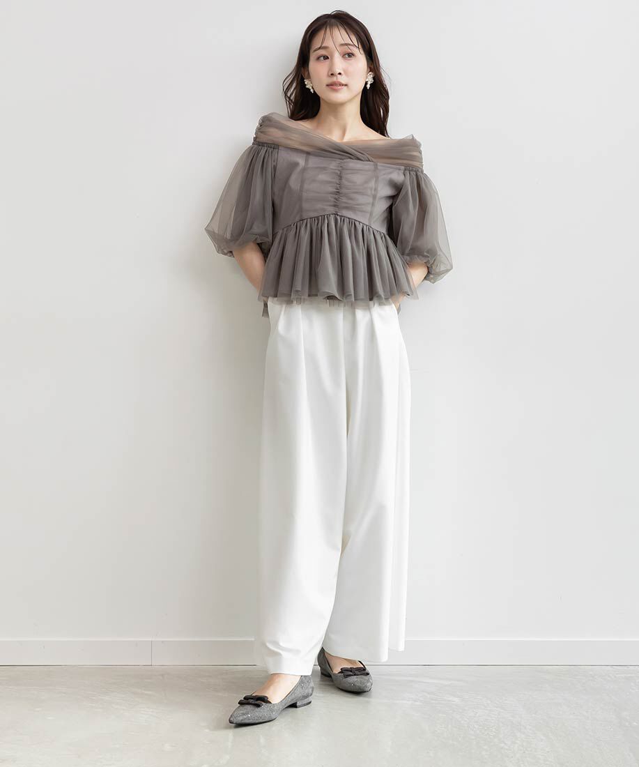  「ミニリボンフラットパンプス」|パンプス|